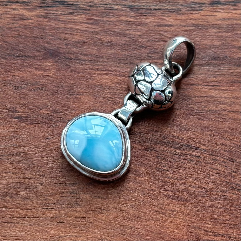 Sterling Silver Blue Larimar Pendant